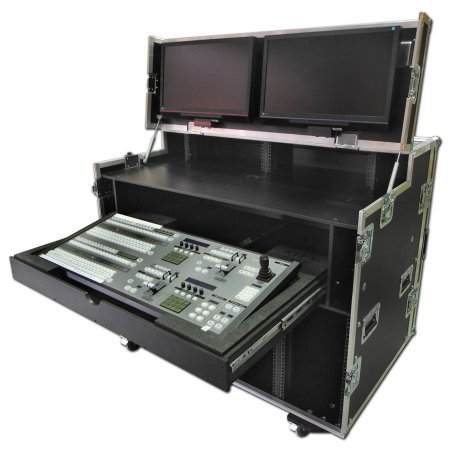 Twin 10u PPU Rack Case With Pull Out Drawer And TFT Mounting Facilities